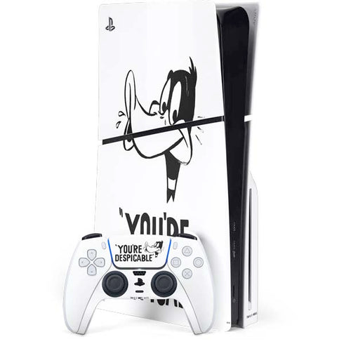 Looney Tunes Daffy Duck Youre Despicable PS5 Slim Disk Bundle Skin