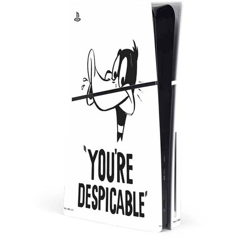 Looney Tunes Daffy Duck Youre Despicable PS5 Slim Disk Console Skin