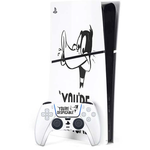 Looney Tunes Daffy Duck Youre Despicable PS5 Slim Digital Edition Bundle Skin