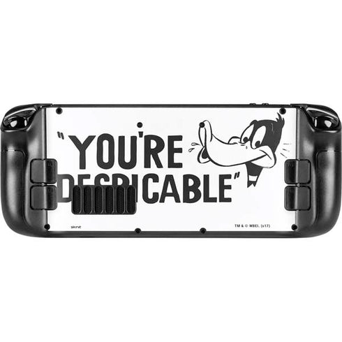 Looney Tunes Daffy Duck Youre Despicable Steam Deck Handheld Gaming Computer Skin