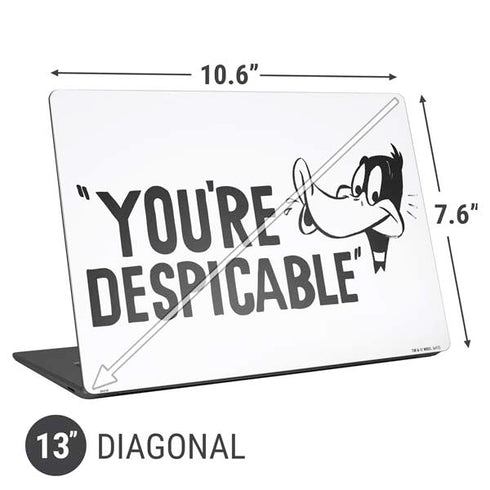 Looney Tunes Daffy Duck Youre Despicable Universal Laptop 13in (10.6 x 7.6in) Skin