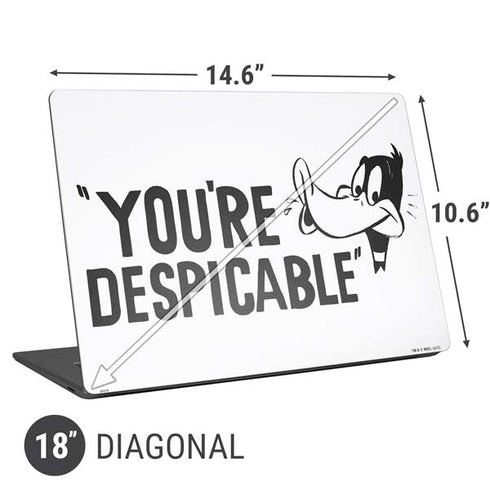 Looney Tunes Daffy Duck Youre Despicable Universal Laptop 18in (14.6 x 10.6in) Skin