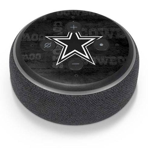 NFL Dallas Cowboys Black & White Amazon Echo Dot Skin