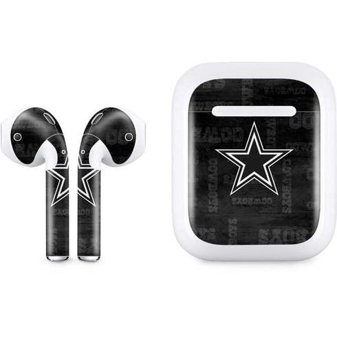 NFL Dallas Cowboys Black & White Apple AirPods Skin
