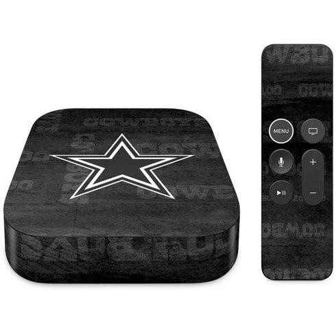 NFL Dallas Cowboys Black & White Apple TV Skin