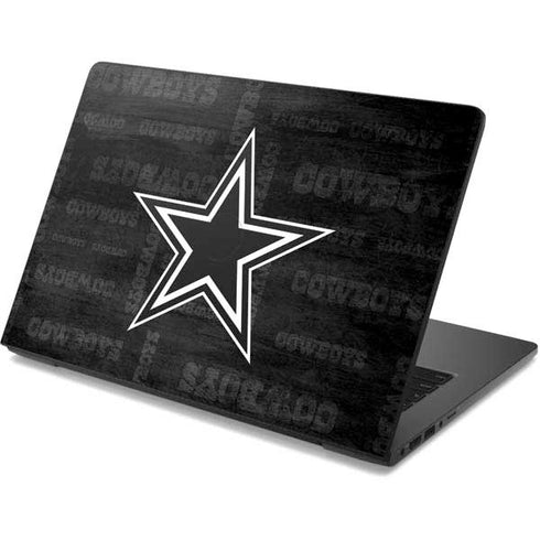 NFL Dallas Cowboys Black & White Dell Chromebook Skin