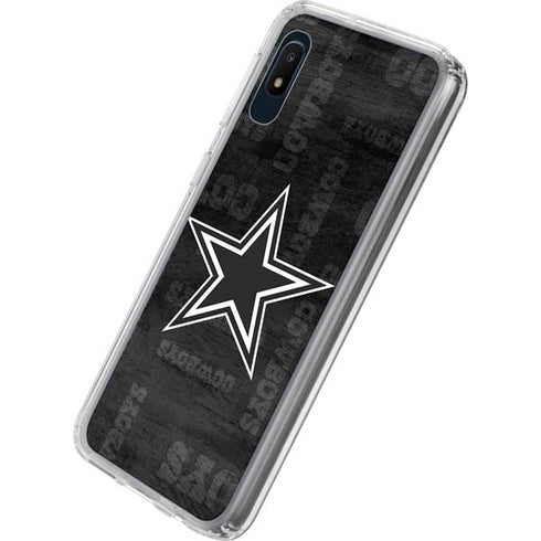 NFL Dallas Cowboys Black & White Galaxy A10e Clear Case