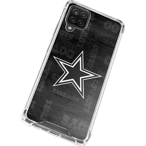 NFL Dallas Cowboys Black & White Galaxy A12 Clear Case