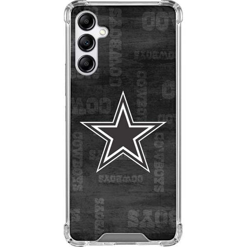 NFL Dallas Cowboys Black & White Galaxy A14 5G Clear Case