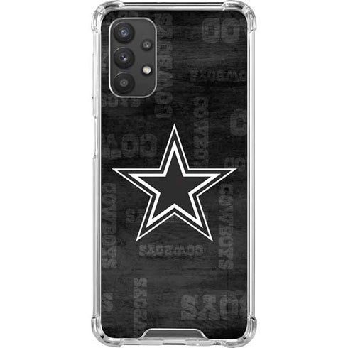 NFL Dallas Cowboys Black & White Galaxy A32 5G Clear Case
