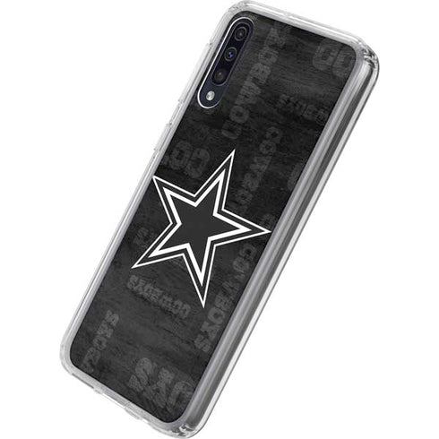 NFL Dallas Cowboys Black & White Galaxy A50 Clear Case
