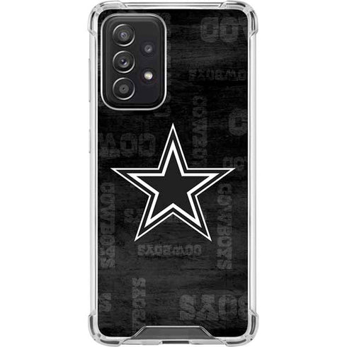 NFL Dallas Cowboys Black & White Galaxy A52 5G Clear Case