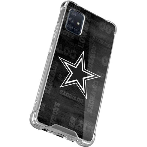 NFL Dallas Cowboys Black & White Galaxy A71 5G Clear Case