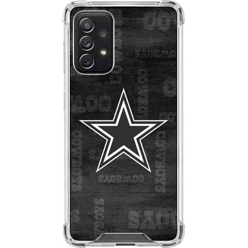 NFL Dallas Cowboys Black & White Galaxy A72 5G Clear Case