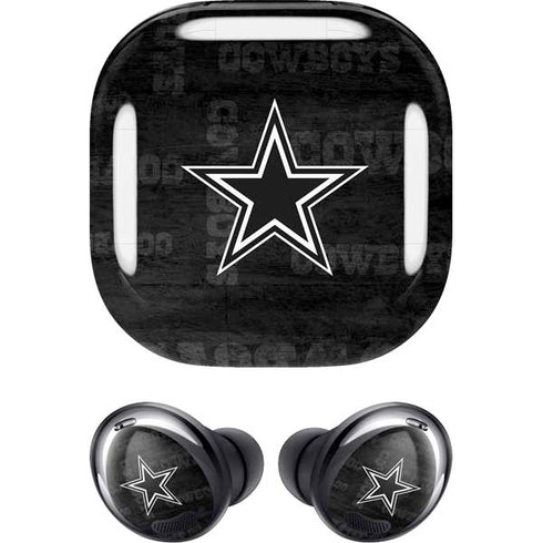 NFL Dallas Cowboys Black & White Galaxy Buds Pro Skin