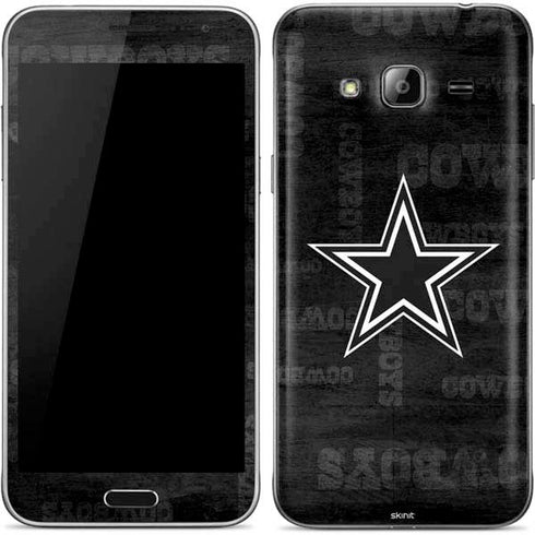 NFL Dallas Cowboys Black & White Galaxy J3 Skin
