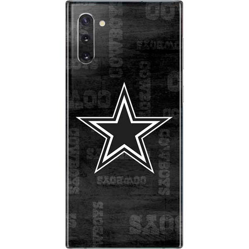 NFL Dallas Cowboys Black & White Galaxy Note 10 Skin