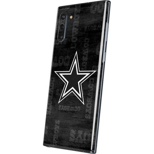 NFL Dallas Cowboys Black & White Galaxy Note 10 Skin