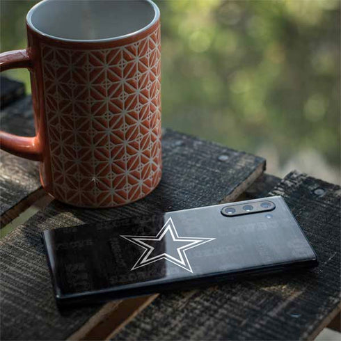 NFL Dallas Cowboys Black & White Galaxy Note 10 Skin