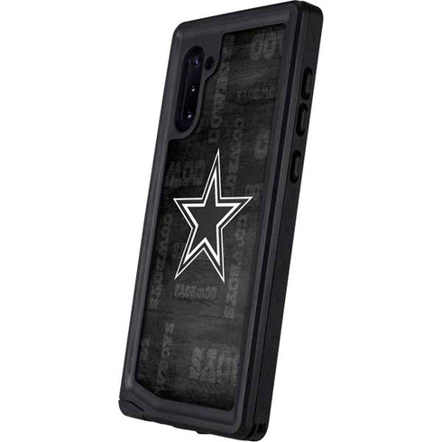 NFL Dallas Cowboys Black & White Galaxy Note 10 Waterproof Case