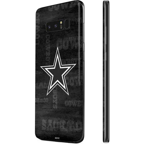 NFL Dallas Cowboys Black & White Galaxy Note 8 Skin