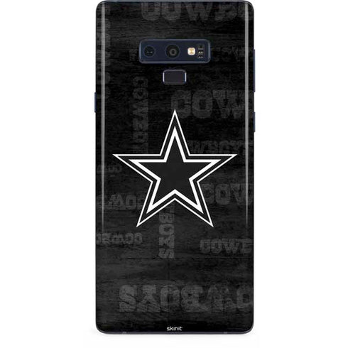NFL Dallas Cowboys Black & White Galaxy Note 9 Skin