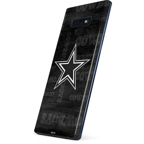 NFL Dallas Cowboys Black & White Galaxy Note 9 Skin