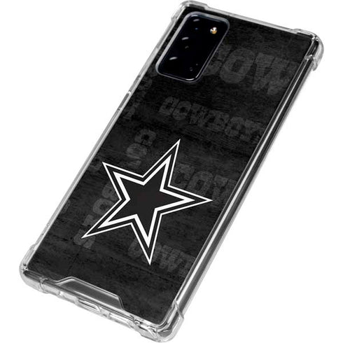 NFL Dallas Cowboys Black & White Galaxy Note20 5G Clear Case