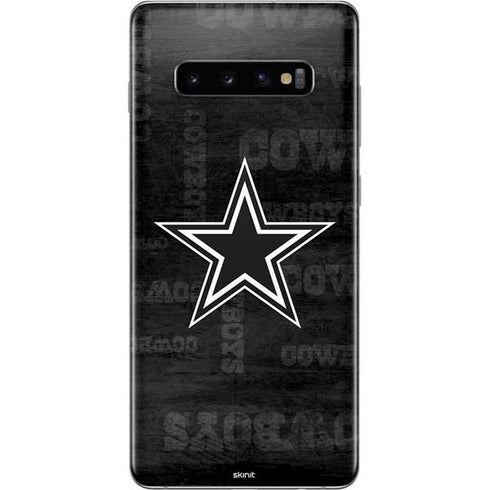 NFL Dallas Cowboys Black & White Galaxy S10 Plus Skin