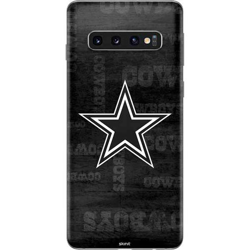 NFL Dallas Cowboys Black & White Galaxy S10 Skin