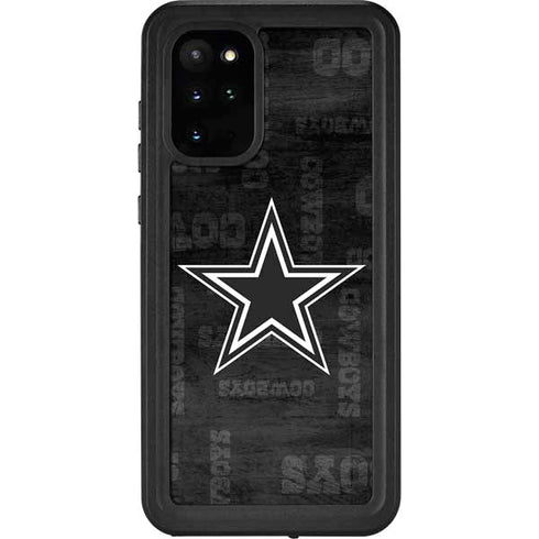 NFL Dallas Cowboys Black & White Galaxy S20 Plus Waterproof Case