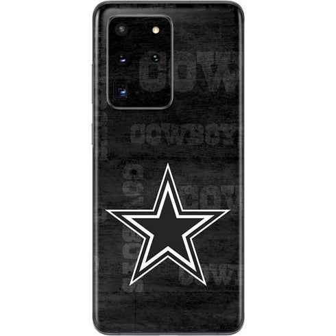 NFL Dallas Cowboys Black & White Galaxy S20 Ultra 5G Skin