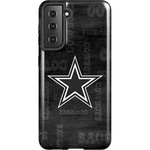 NFL Dallas Cowboys Black & White Galaxy S21 5G Pro Case