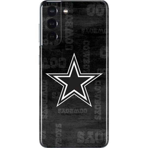 NFL Dallas Cowboys Black & White Galaxy S21 5G Skin