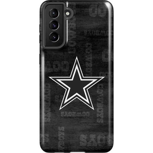 NFL Dallas Cowboys Black & White Galaxy S21 FE Pro Case