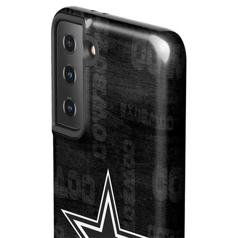 NFL Dallas Cowboys Black & White Galaxy S21 FE Pro Case
