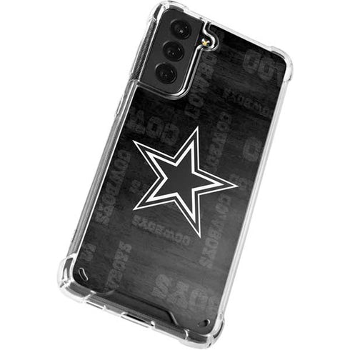 NFL Dallas Cowboys Black & White Galaxy S21 Plus 5G Clear Case
