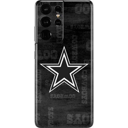 NFL Dallas Cowboys Black & White Galaxy S21 Ultra 5G Skin