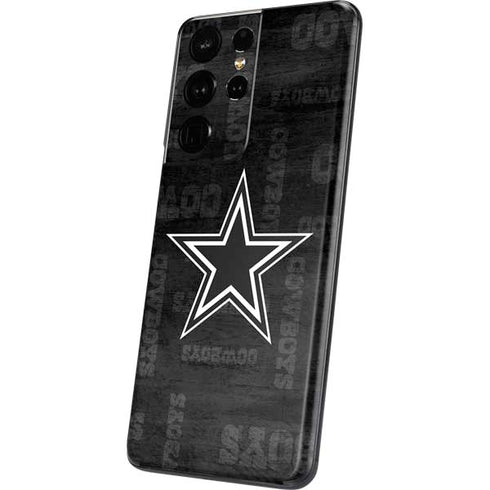 NFL Dallas Cowboys Black & White Galaxy S21 Ultra 5G Skin