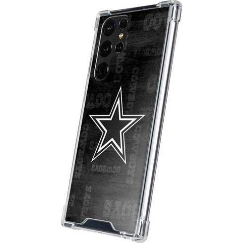 NFL Dallas Cowboys Black & White Galaxy S22 Ultra Clear Case