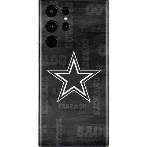 NFL Dallas Cowboys Black & White Galaxy S22 Ultra Skin