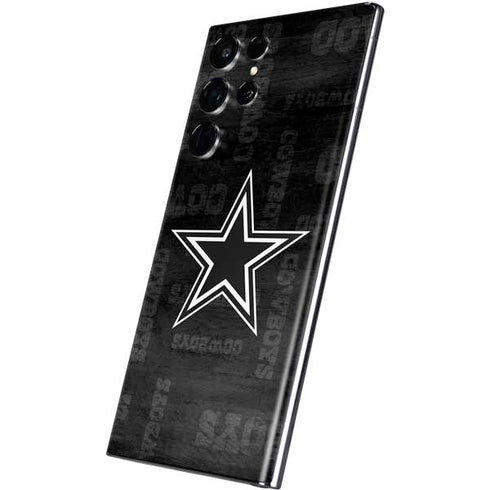 NFL Dallas Cowboys Black & White Galaxy S22 Ultra Skin