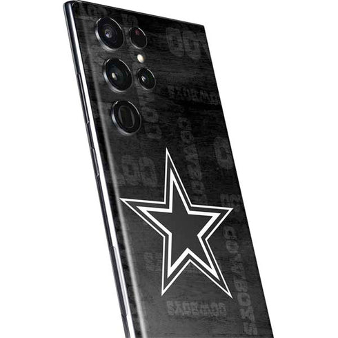 NFL Dallas Cowboys Black & White Galaxy S22 Ultra Skin