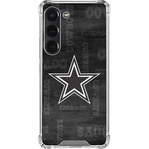 NFL Dallas Cowboys Black & White Galaxy S23 Clear Case