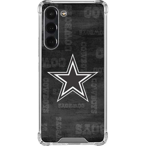 NFL Dallas Cowboys Black & White Galaxy S23 Plus Clear Case