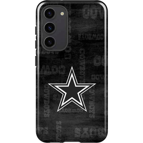 NFL Dallas Cowboys Black & White Galaxy S23 Plus Pro Case