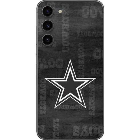 NFL Dallas Cowboys Black & White Galaxy S23 Plus Skin