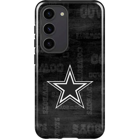 NFL Dallas Cowboys Black & White Galaxy S23 Pro Case
