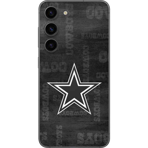 NFL Dallas Cowboys Black & White Galaxy S23 Skin