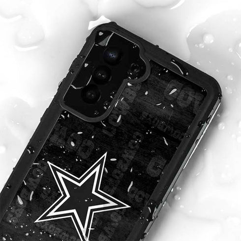 NFL Dallas Cowboys Black & White Galaxy S23 Waterproof Case